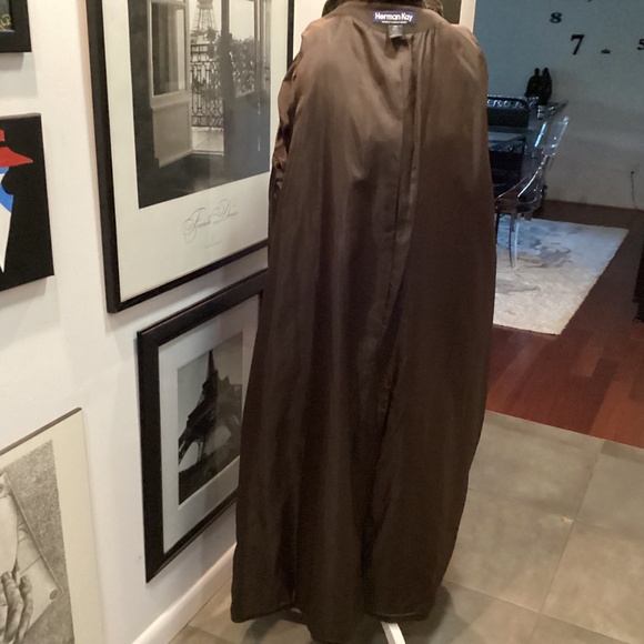 Herman Kay women’s long BROWN. 75% wool coat with details size 18/20 - Picture 6 of 9